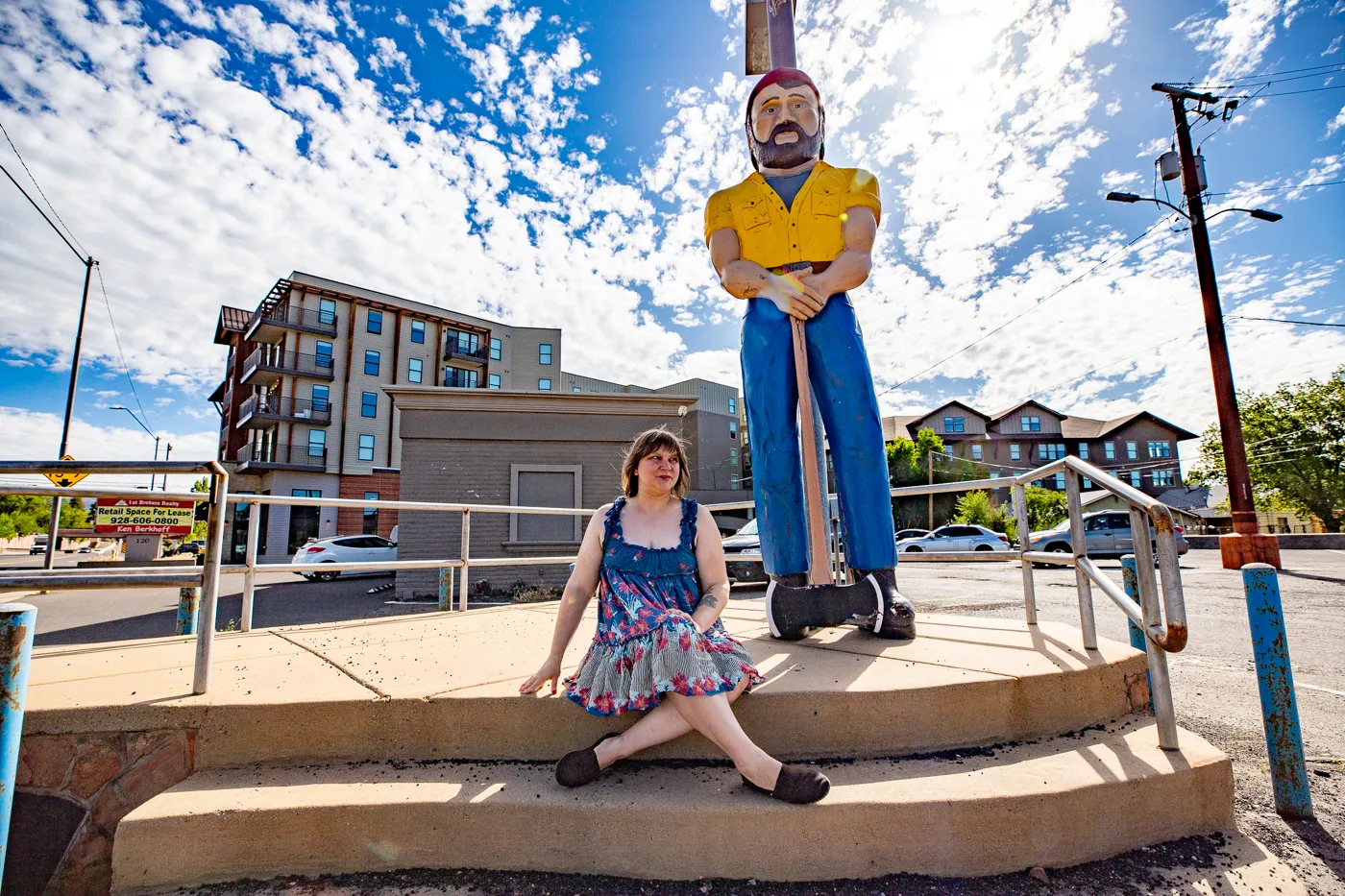 Little Louie in Flagstaff, Arizona (Louie the Lumberjack Statue) Route 66 Roadside Attraction