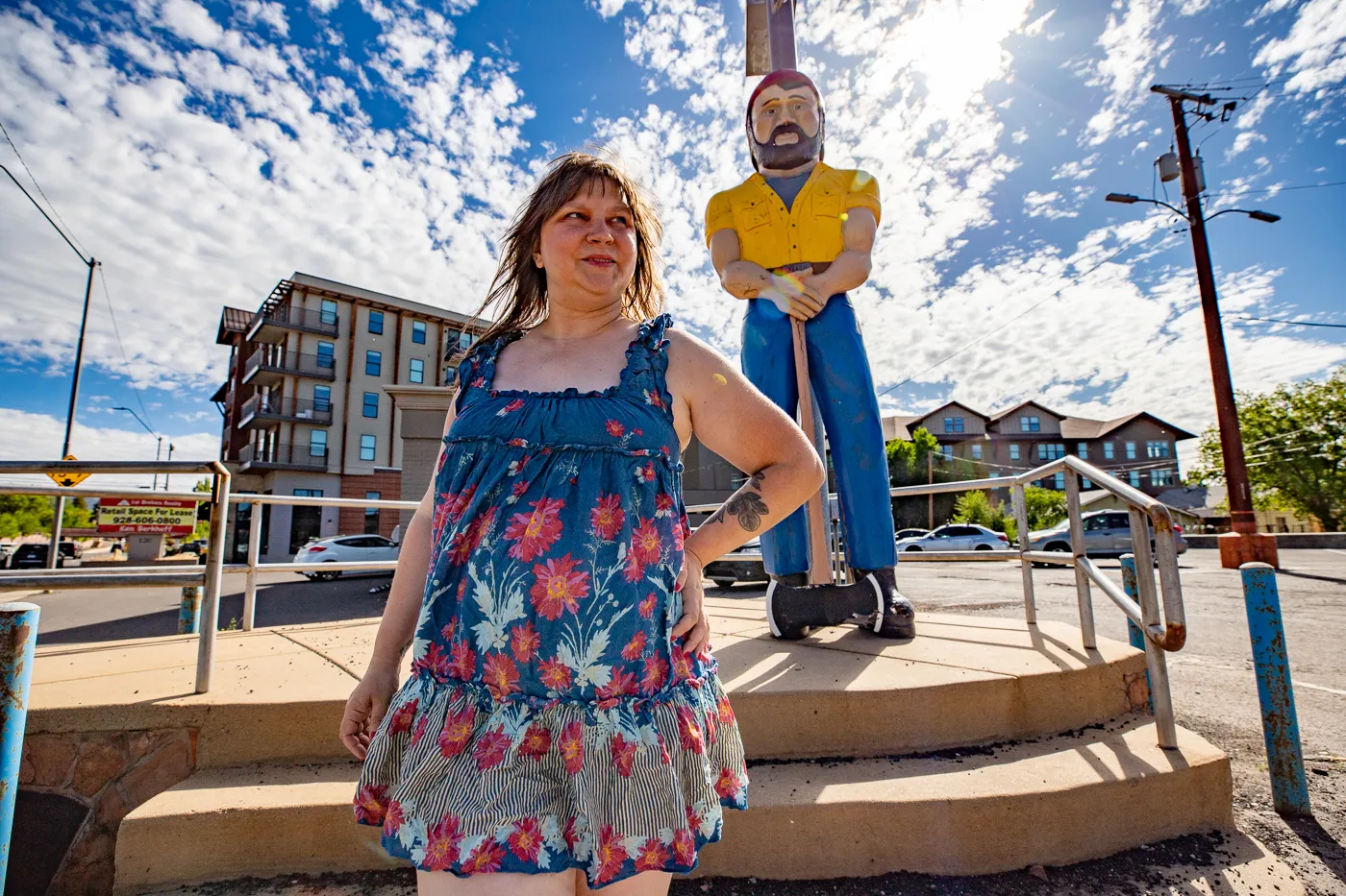 Little Louie in Flagstaff, Arizona (Louie the Lumberjack Statue) Route 66 Roadside Attraction