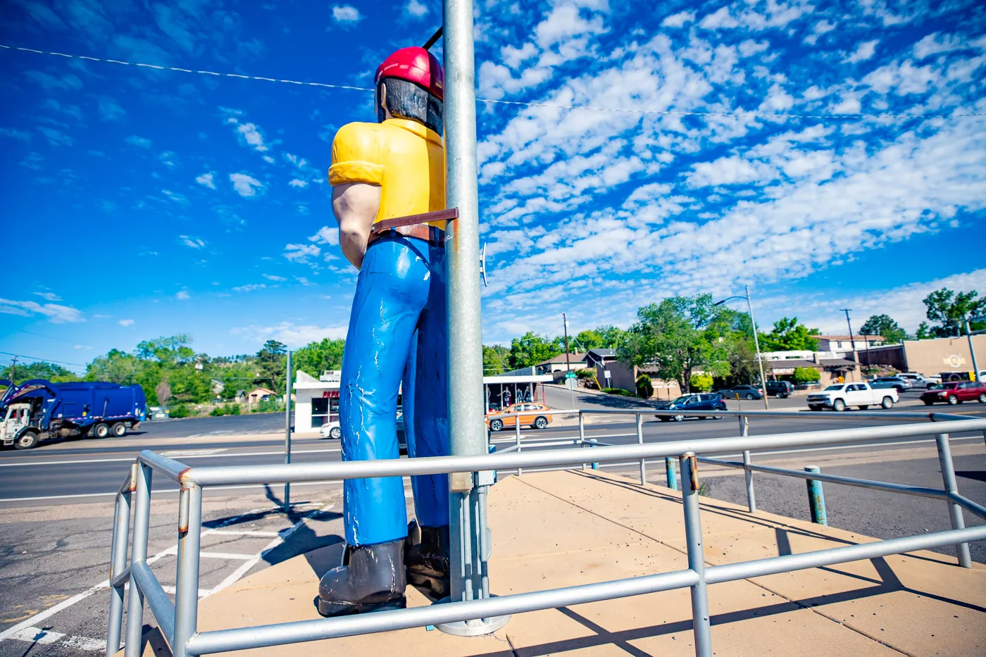 Little Louie in Flagstaff, Arizona (Louie the Lumberjack Statue) Route 66 Roadside Attraction