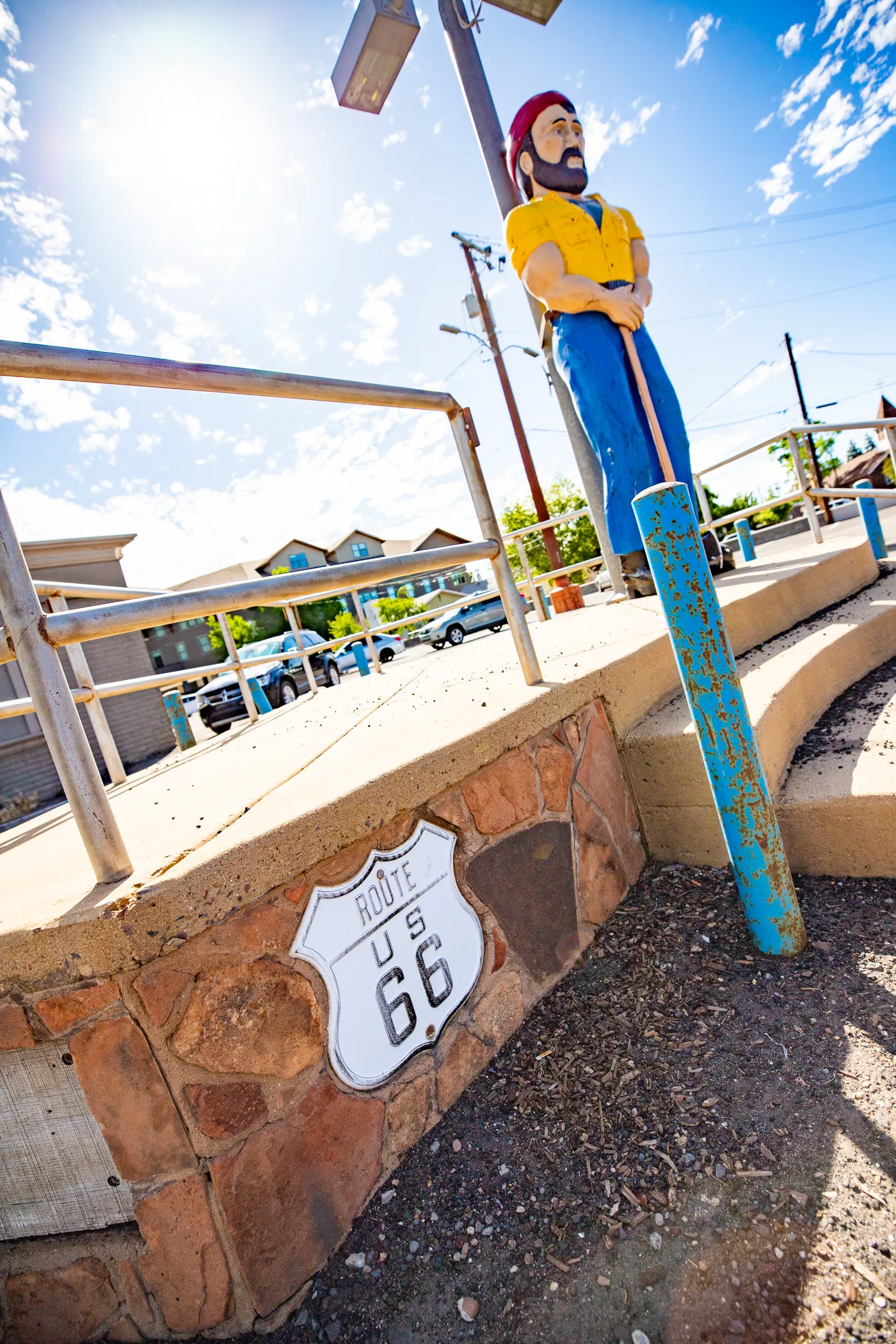 Little Louie in Flagstaff, Arizona (Louie the Lumberjack Statue) Route 66 Roadside Attraction