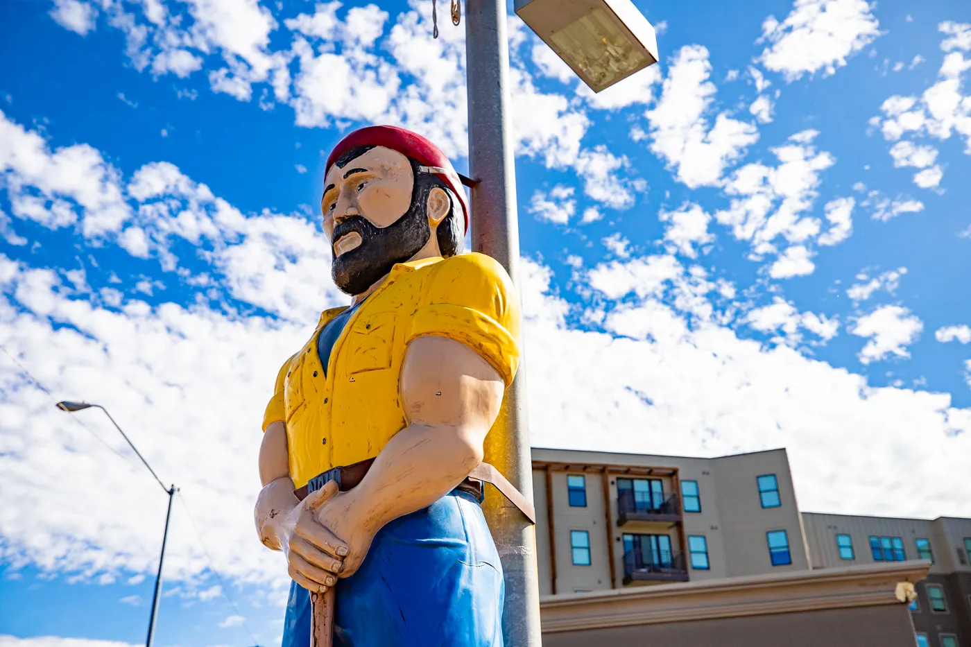 Little Louie in Flagstaff, Arizona (Louie the Lumberjack Statue) Route 66 Roadside Attraction