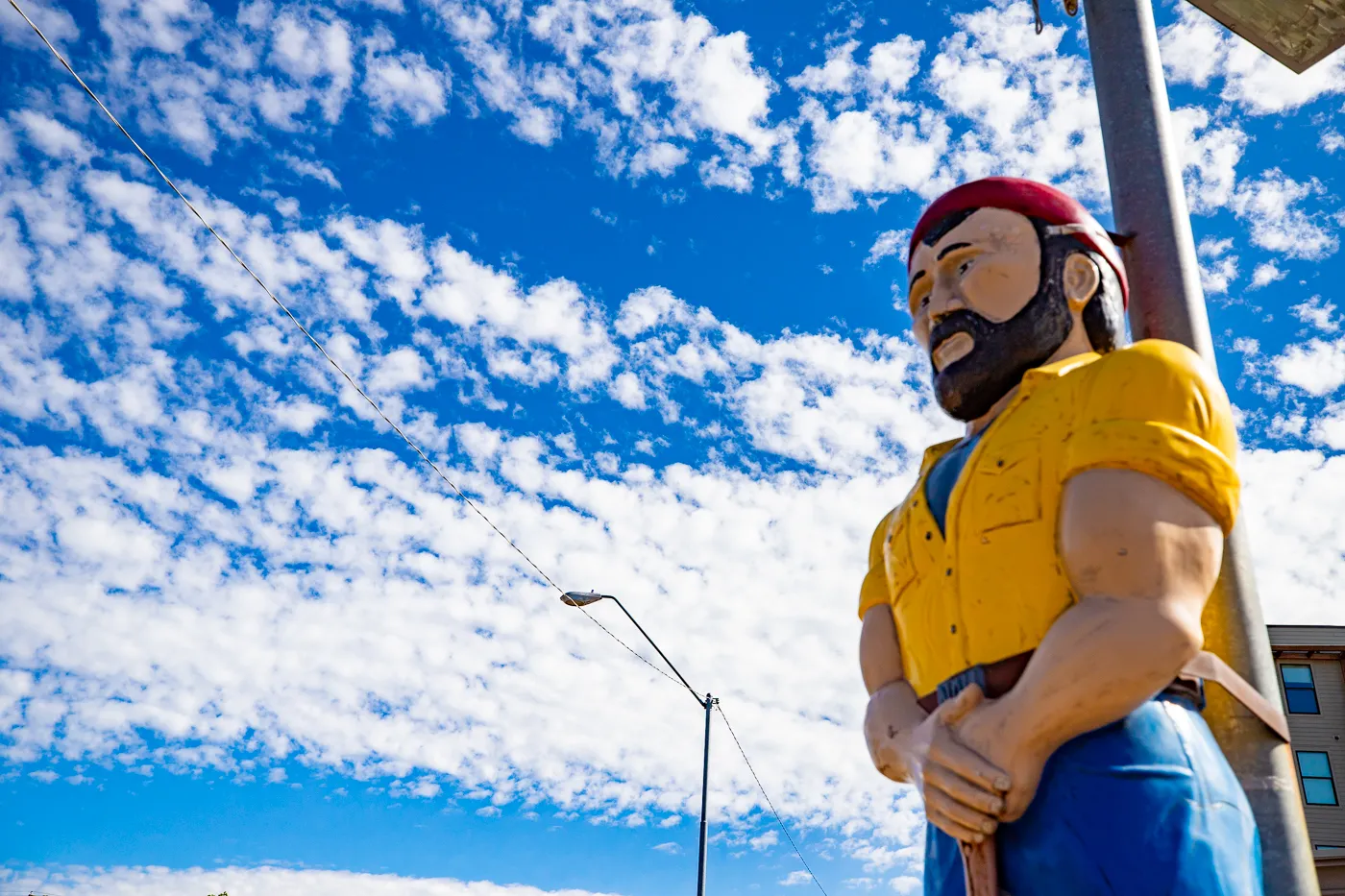 Little Louie in Flagstaff, Arizona (Louie the Lumberjack Statue) Route 66 Roadside Attraction