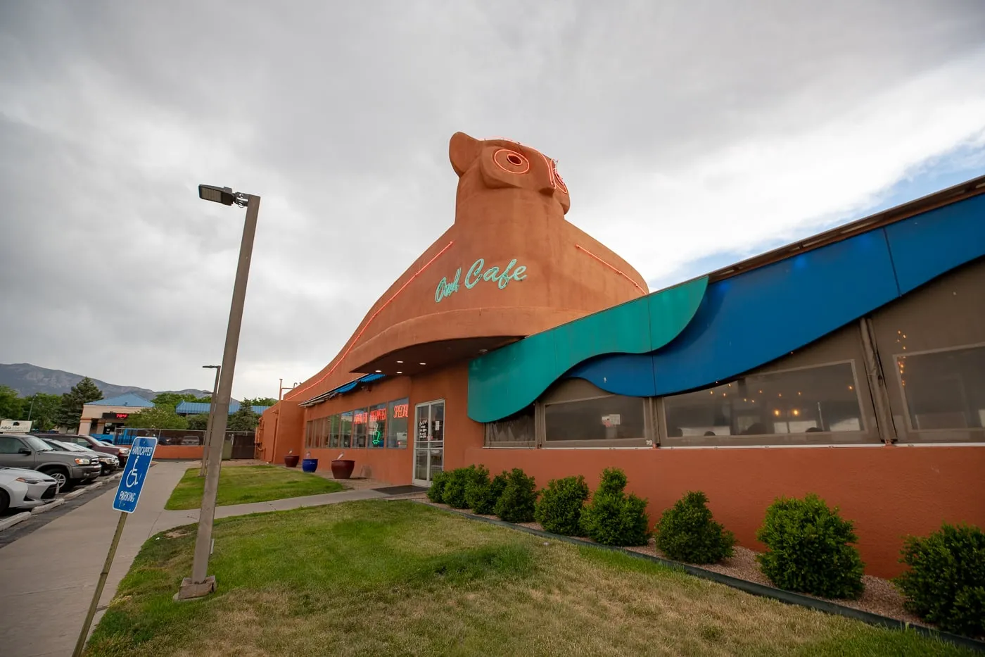 Owl Cafe in Albuquerque, New Mexico (Route 66) - Owl-shaped building and Arizona Route 66 roadside attraction and diner