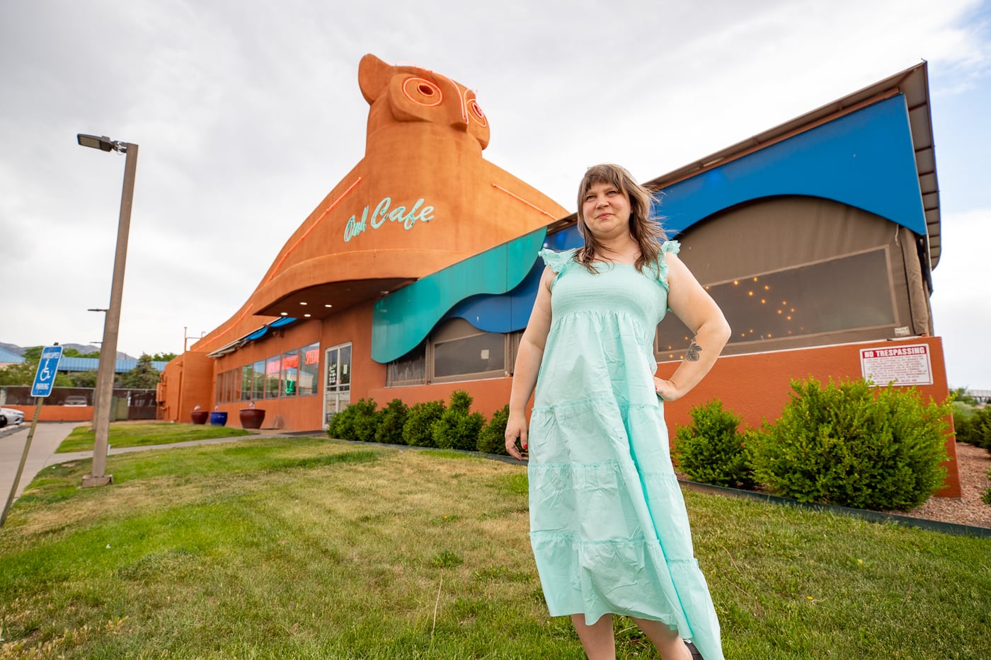 Owl Cafe in Albuquerque, New Mexico (Route 66) - Owl-shaped building and Arizona Route 66 roadside attraction and diner