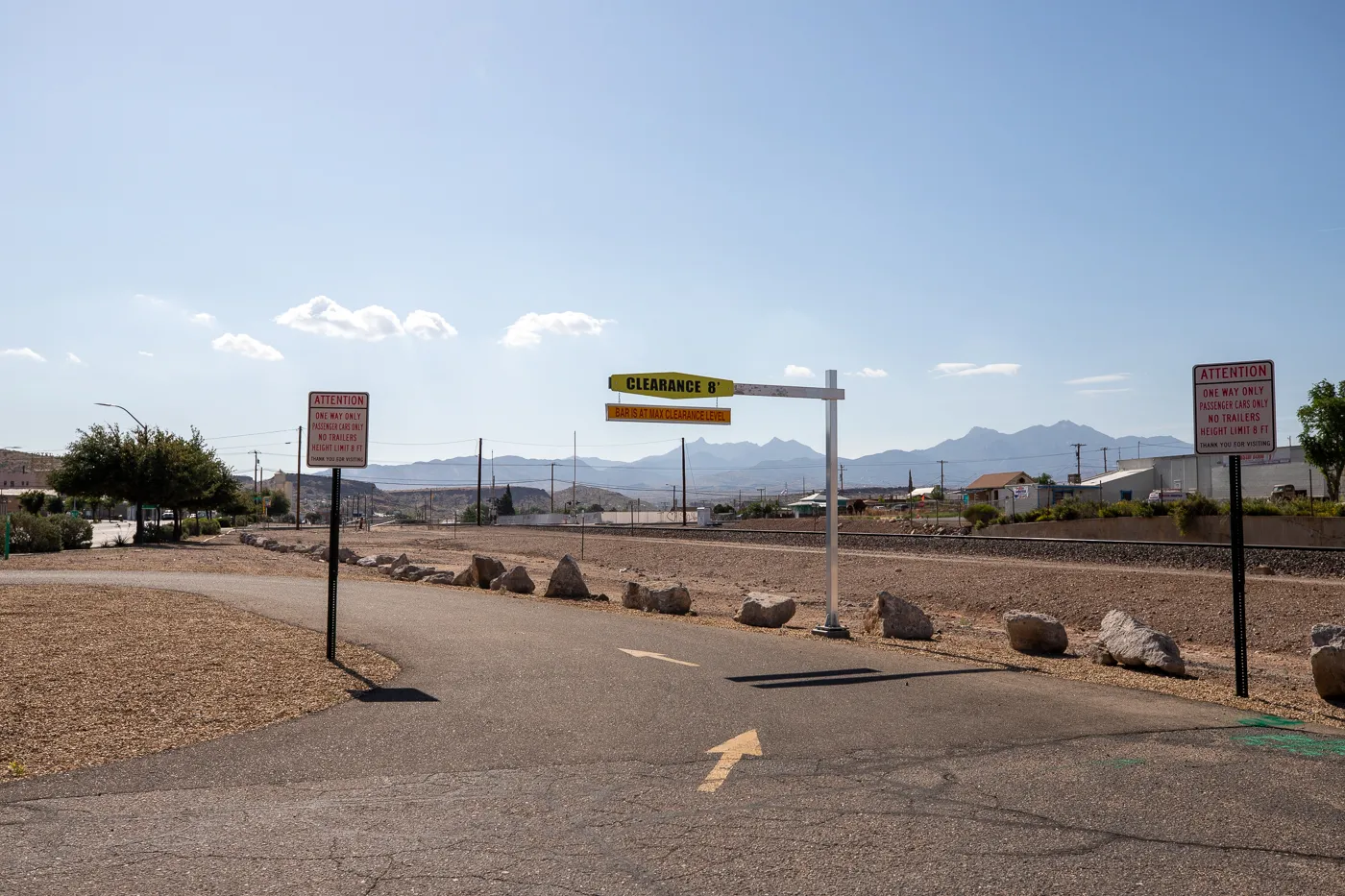 Route 66 Drive-Thru Shield in Kingman, Arizona - Route 66 Roadside Attraction