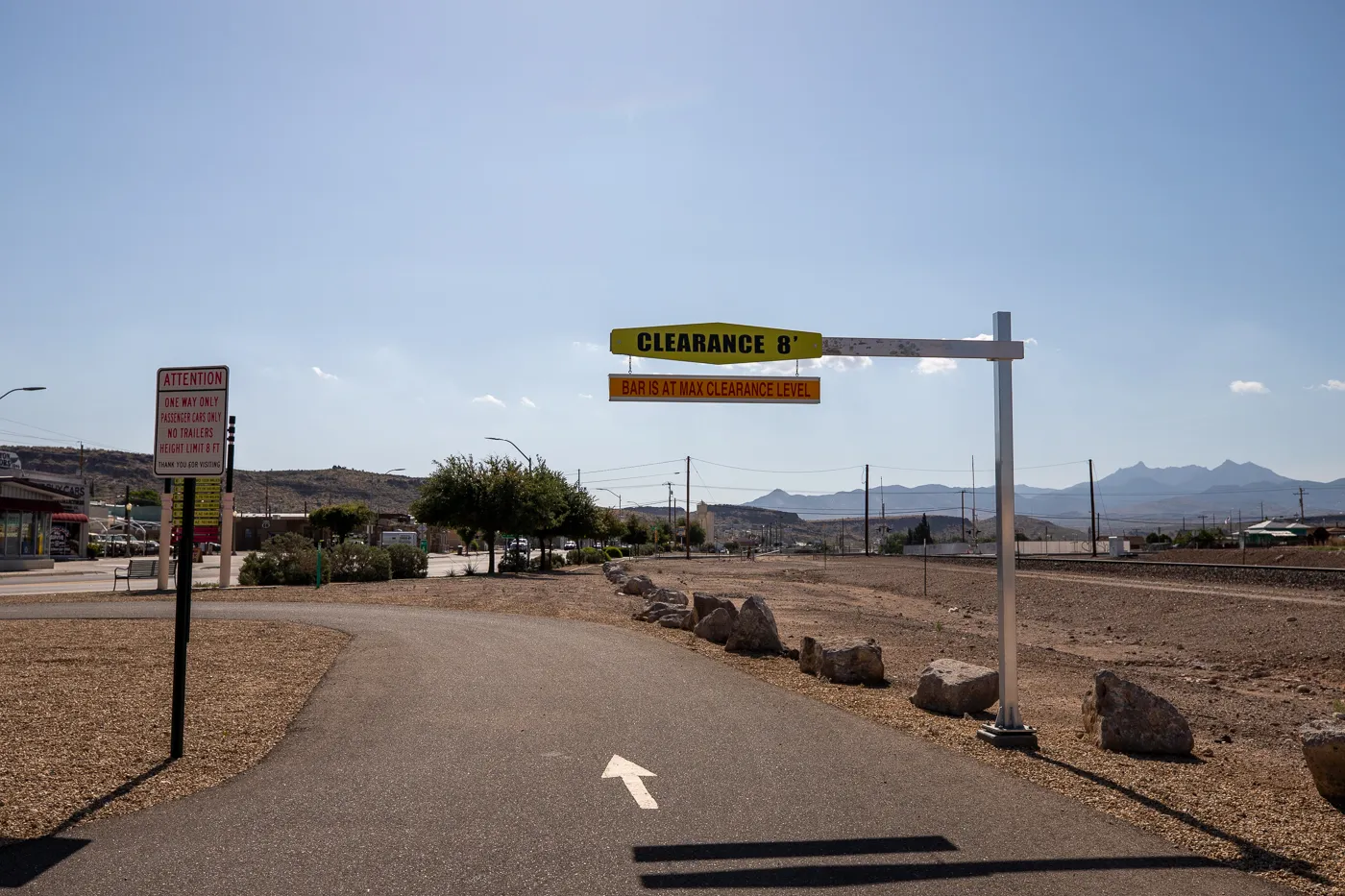 Route 66 Drive-Thru Shield in Kingman, Arizona - Route 66 Roadside Attraction