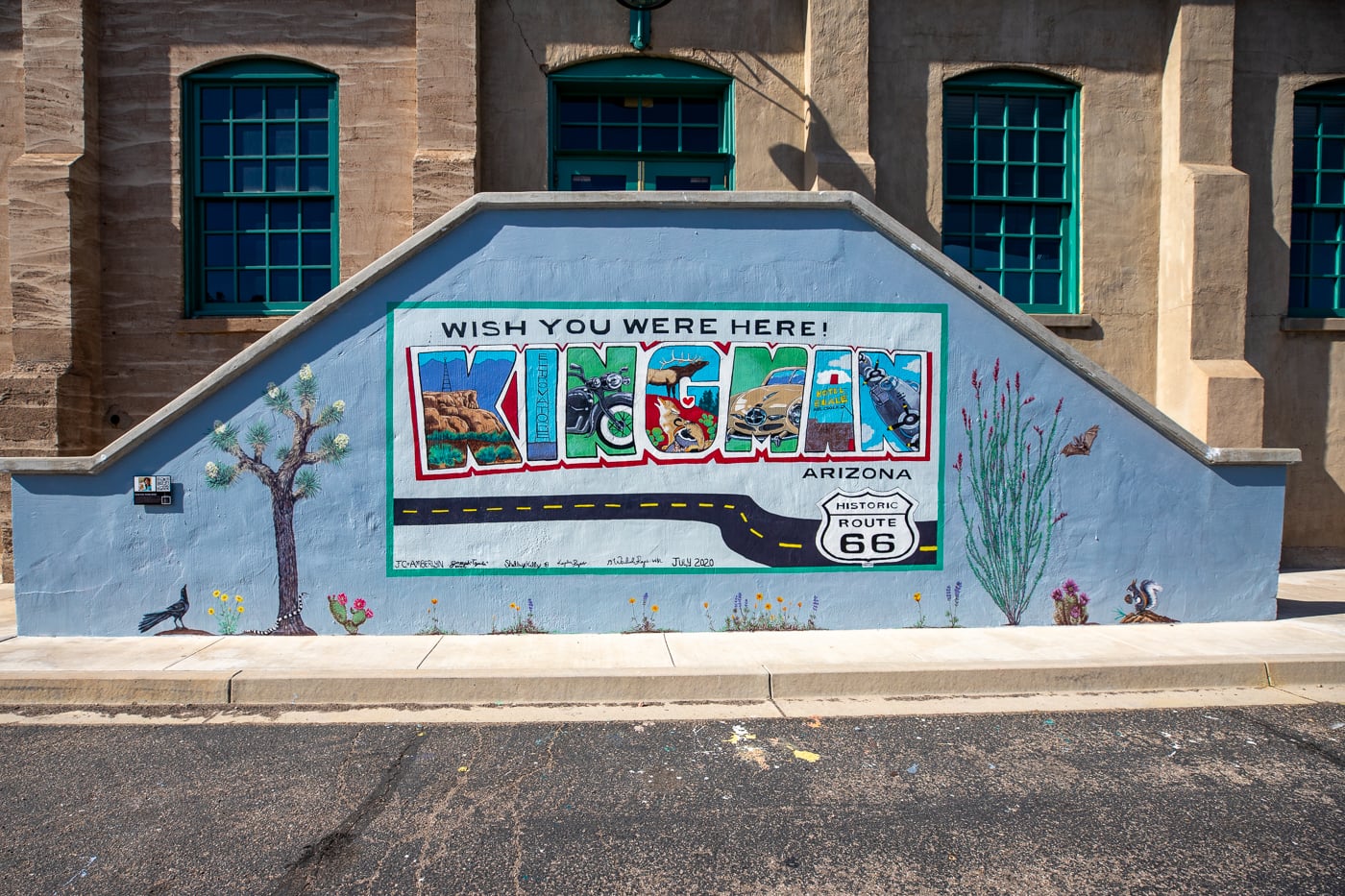 Wish You Were Here Mural in Kingman, Arizona (Route 66)