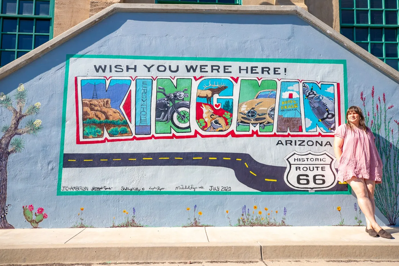 Wish You Were Here Mural in Kingman, Arizona (Route 66)