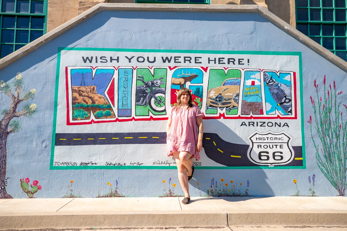 Wish You Were Here Mural in Kingman, Arizona (Route 66)