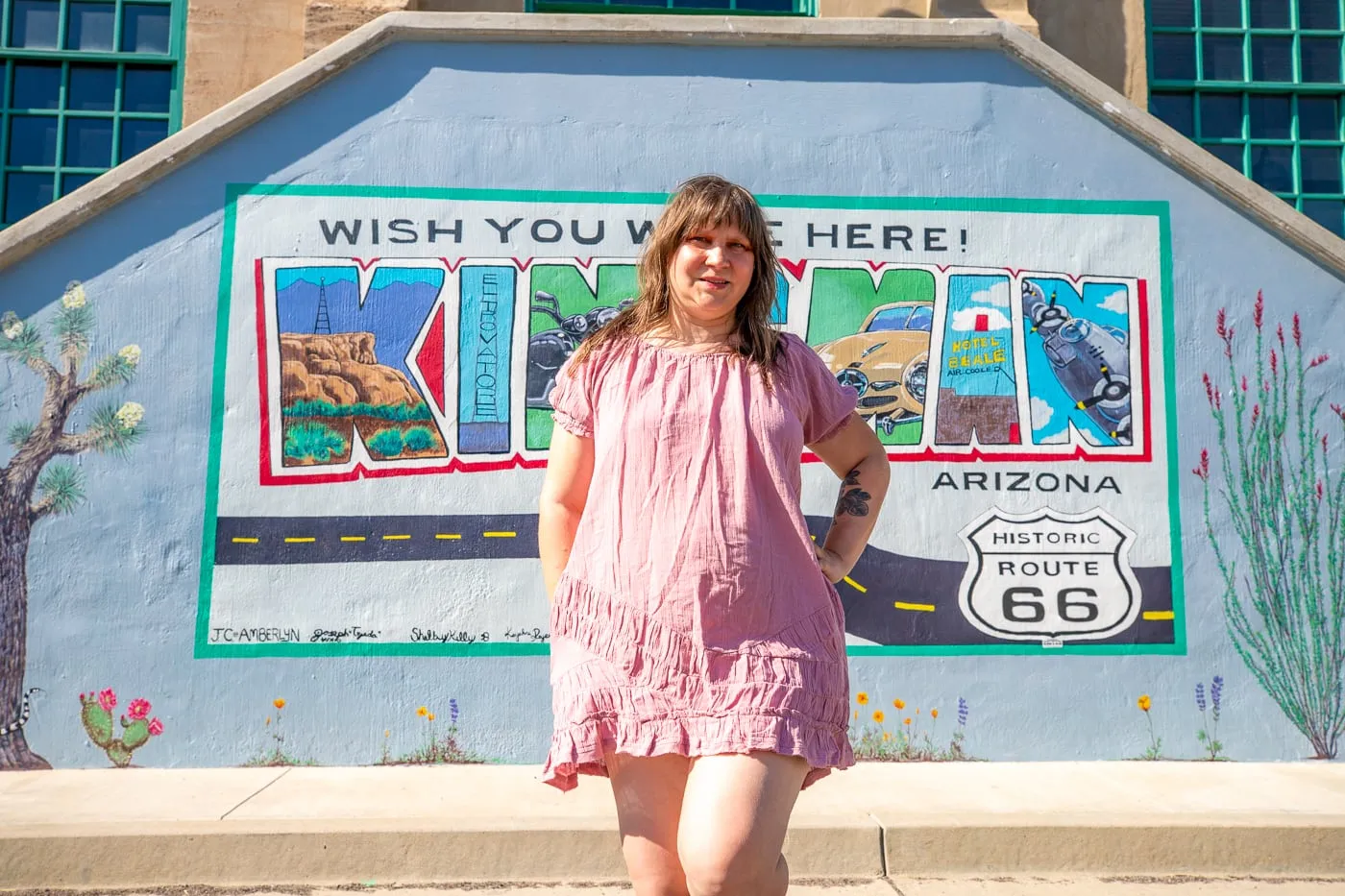 Wish You Were Here Mural in Kingman, Arizona (Route 66)