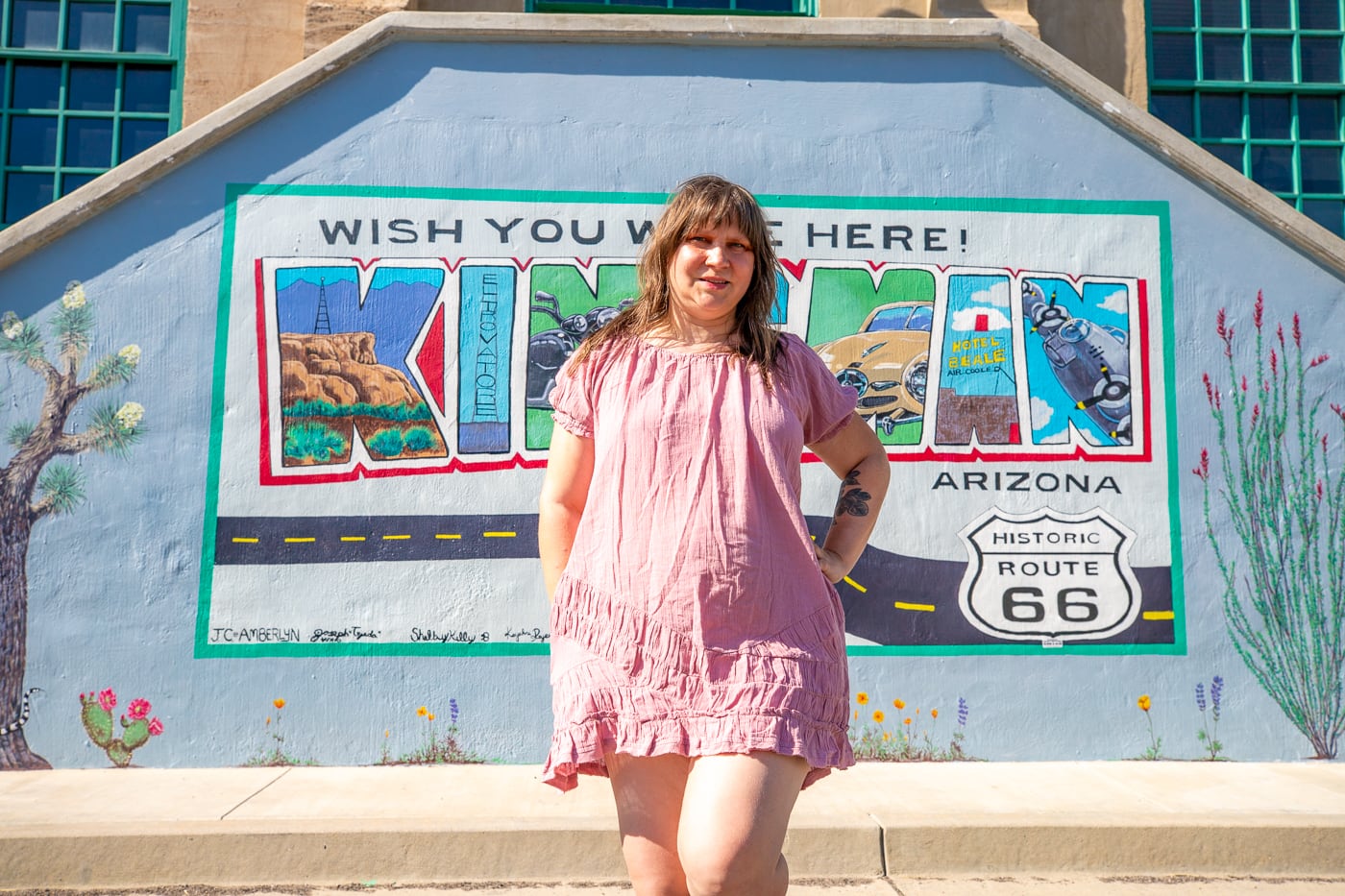 Wish You Were Here Mural in Kingman, Arizona (Route 66)