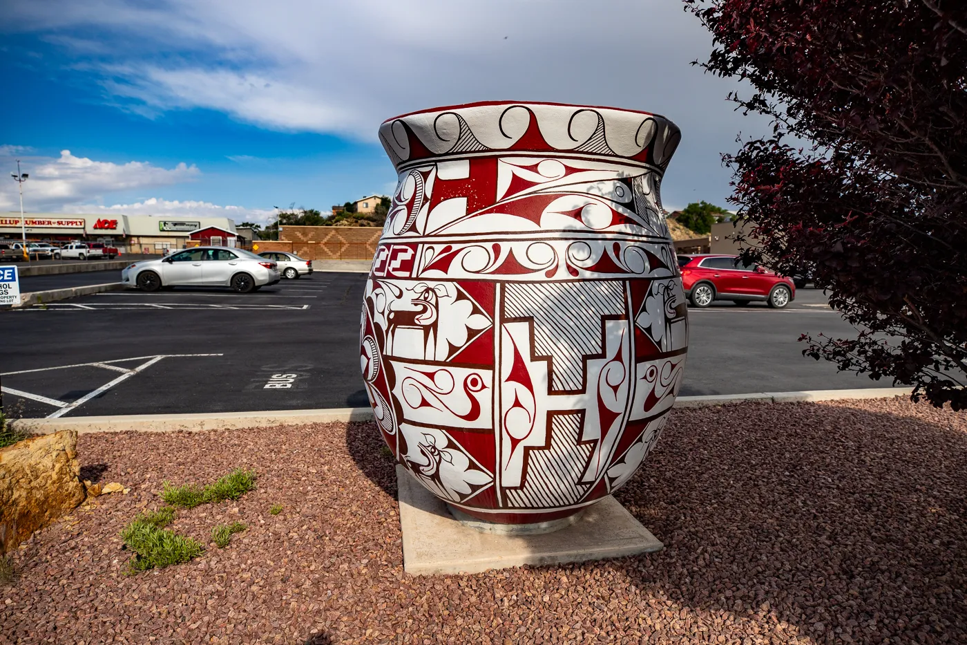 Large Painted Pottery in Gallup, New Mexico Route66 Roadside Attractions