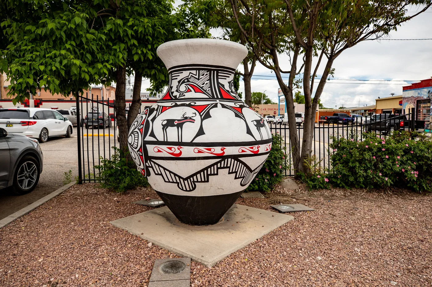 Large Painted Pottery in Gallup, New Mexico Route66 Roadside Attractions