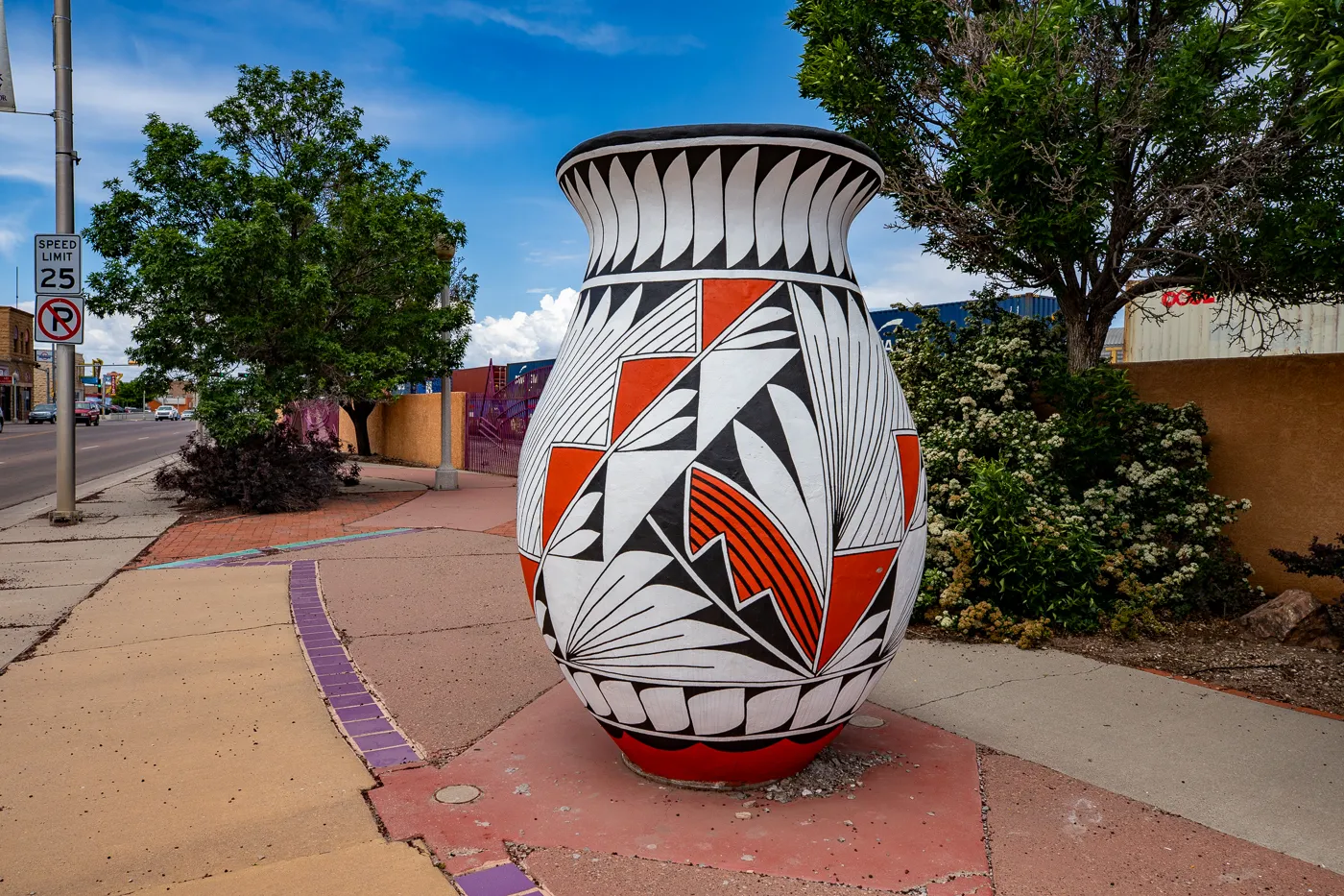Large Painted Pottery in Gallup, New Mexico Route66 Roadside Attractions