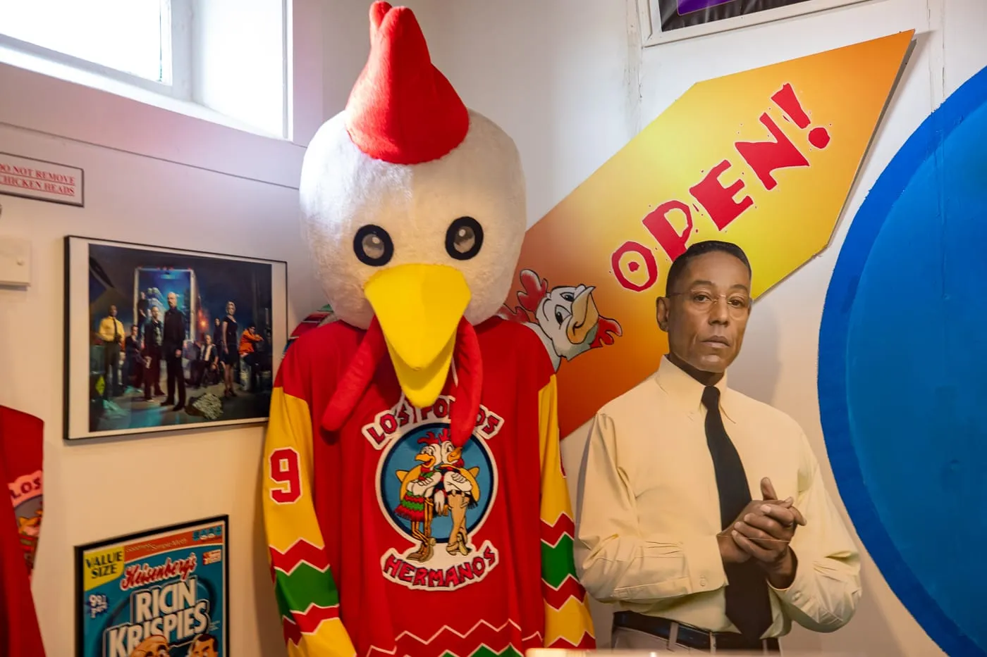 Los Pollos Hermanos fast food Photo Op at the Breaking Bad Store & Museum in Albuquerque, New Mexico