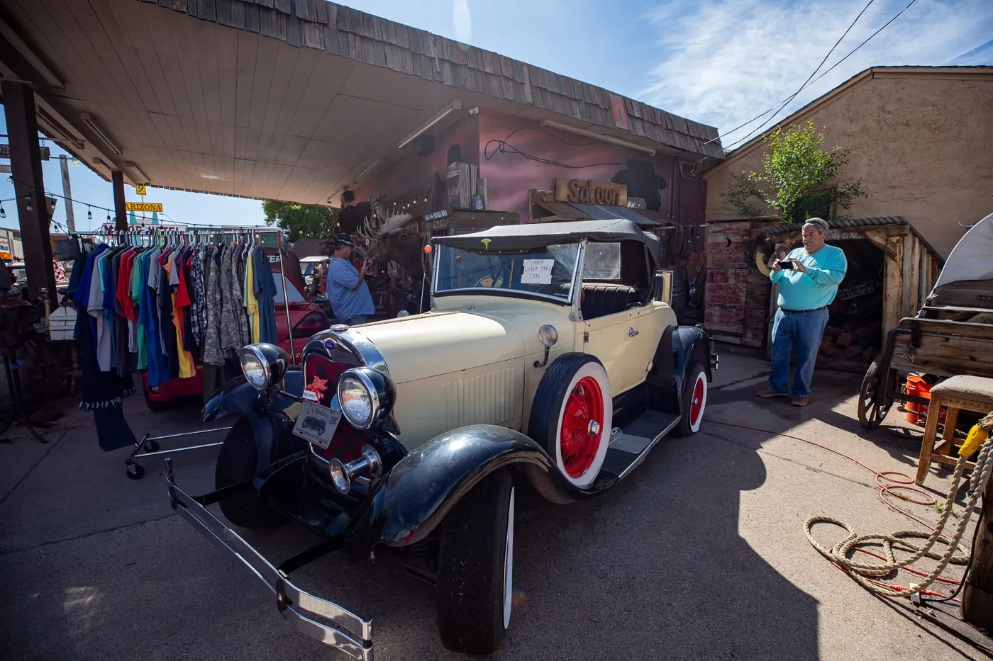 Cars of the Mother Road in Williams, Arizona Route 66 Roadside Attraction