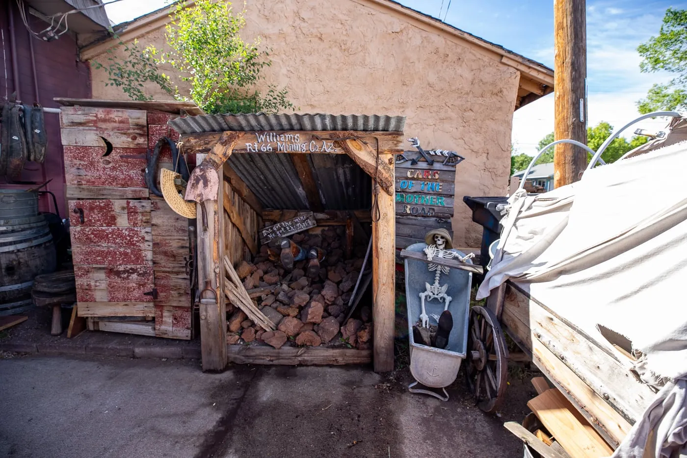 Cars of the Mother Road in Williams, Arizona Route 66 Roadside Attraction