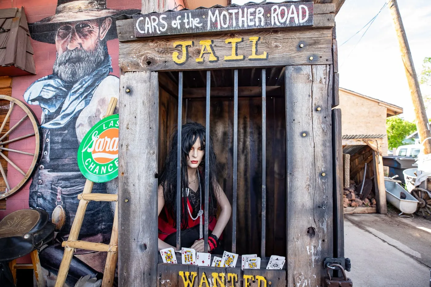 Cars of the Mother Road in Williams, Arizona Route 66 Roadside Attraction