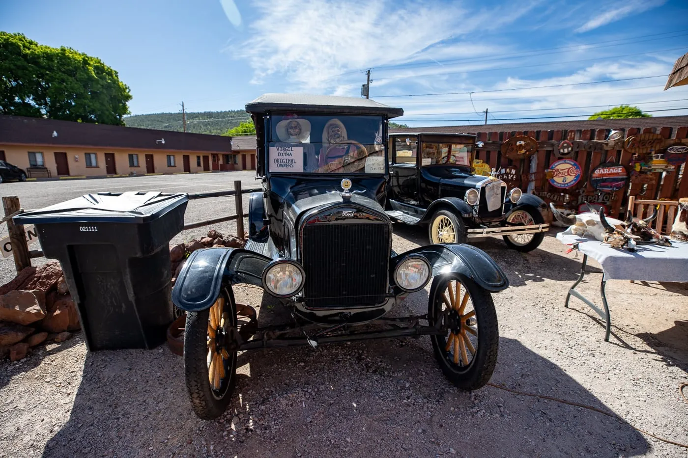 Cars of the Mother Road in Williams, Arizona Route 66 Roadside Attraction