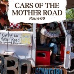 Cars of the Mother Road in Williams, Arizona is a fun stop for souvenirs, tours, and more. Outside of the Route 66 gift shop is a garden full of vintage cars, antiques, and fun photos ops. Find antiques, mementos, and souvenirs or book a mini guided tour of Williams Route 66 in a vintage vehicle at this Route 66 roadside attraction. Add it to the travel itinerary for your Route 66 road trip. #Route66 #Route66RoadTrip #RoadsideAttraction #RoadsideAttractions #Arizona #ArizonaRoadTrip