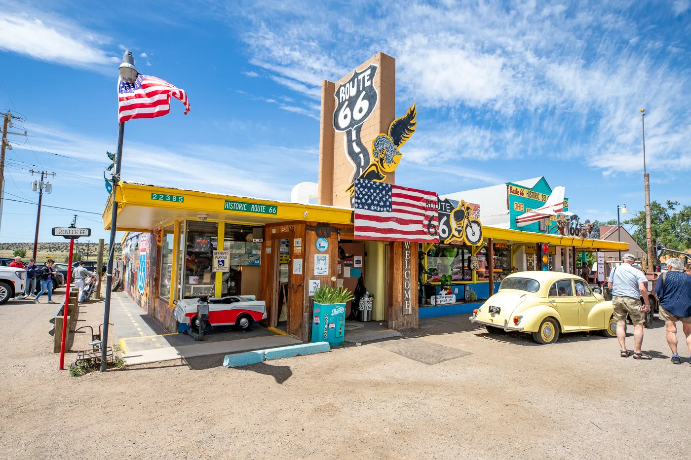 Copper Cart and Route 66 Motoporium in Seligman, Arizona Route 66 roadside attraction