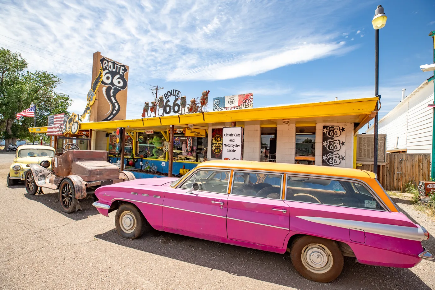 Copper Cart and Route 66 Motoporium in Seligman, Arizona Route 66 roadside attraction