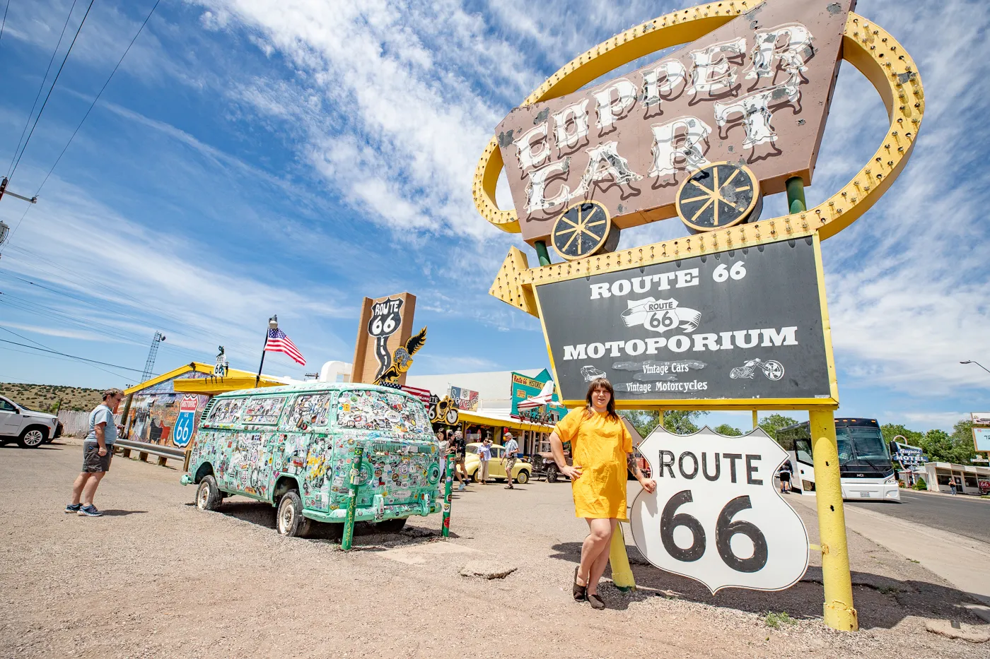 Copper Cart and Route 66 Motoporium in Seligman, Arizona Route 66 roadside attraction