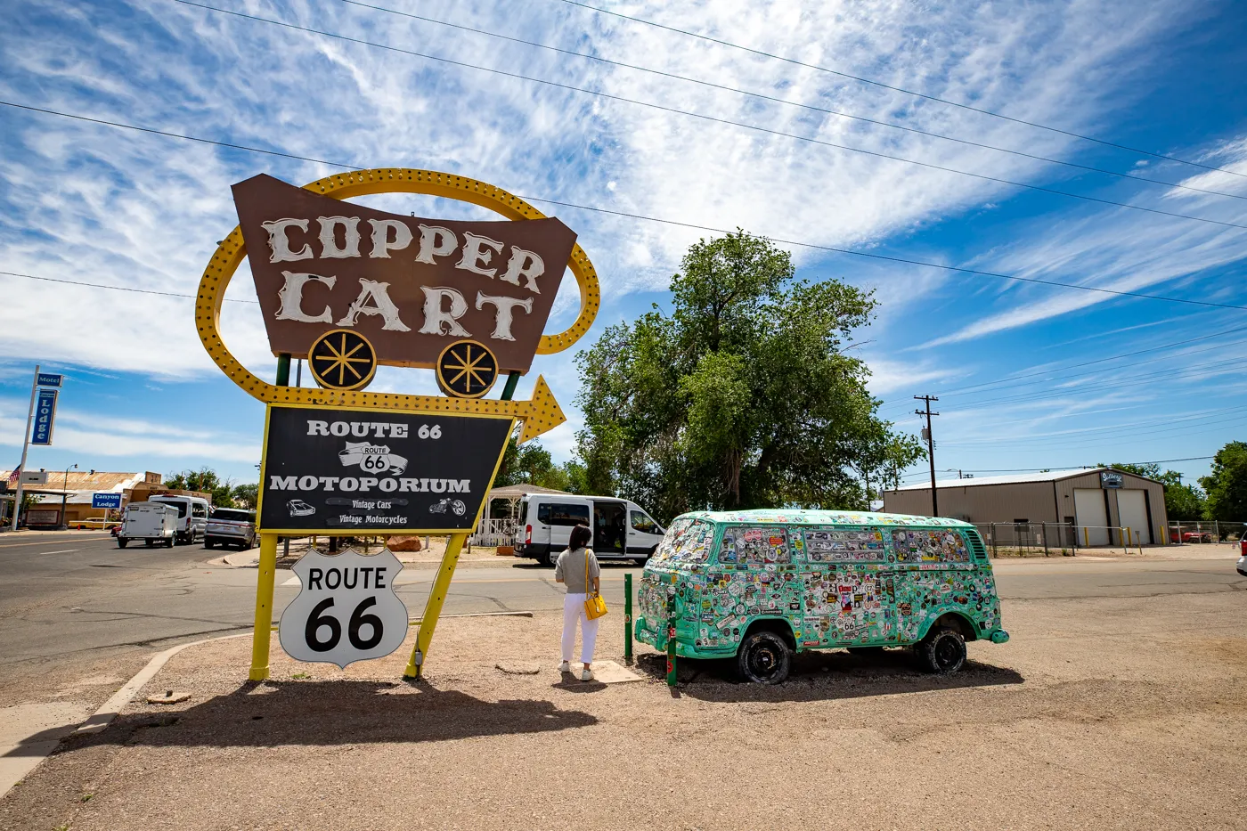 Copper Cart and Route 66 Motoporium in Seligman, Arizona Route 66 roadside attraction