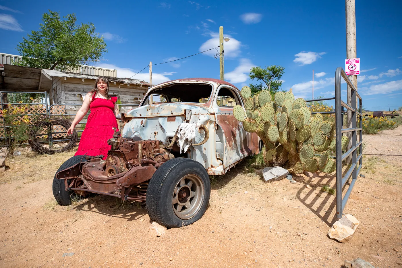 Vintage cars at Hackberry General Store in Kingman, Arizona Route 66 Roadside Attraction and Souvenir Shop