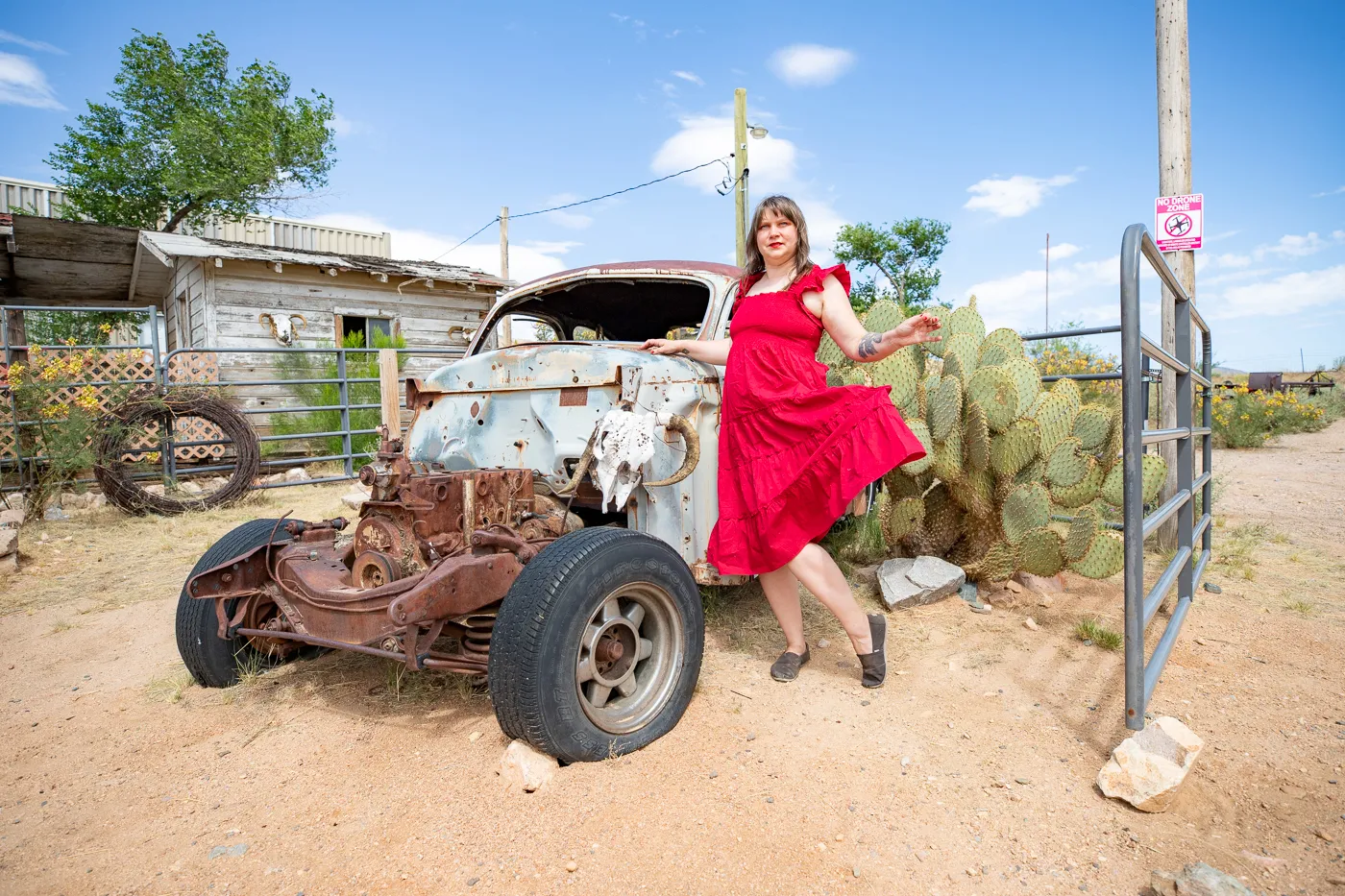 Vintage cars at Hackberry General Store in Kingman, Arizona Route 66 Roadside Attraction and Souvenir Shop