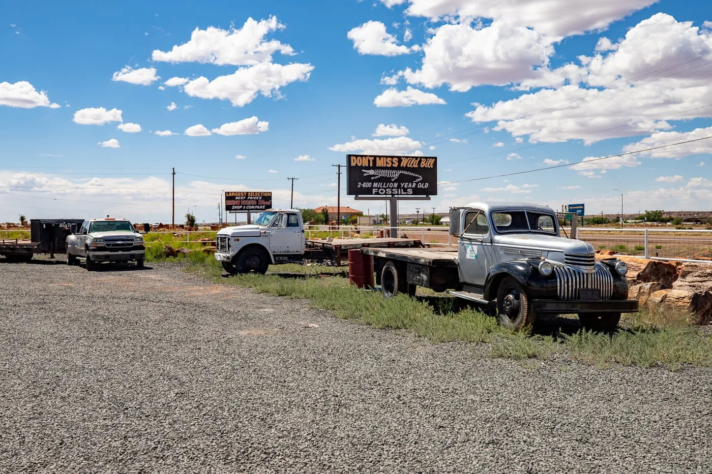 Jim Gray's Petrified Wood Co in Holbrook, Arizona Route 66 Roadside Attraction