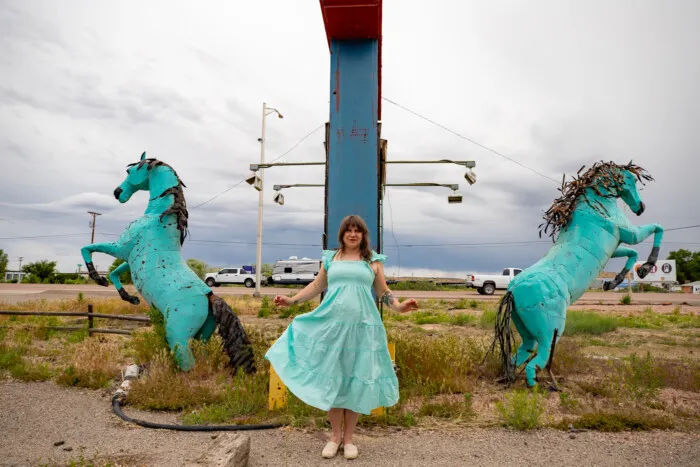 Ranch Kitchen Turquoise Horses in Gallup, New Mexico Route 66 Roadside Attraction