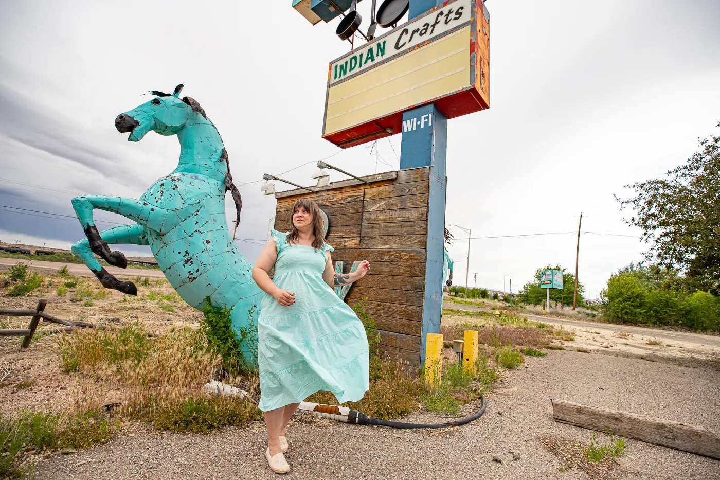 Ranch Kitchen Turquoise Horses in Gallup, New Mexico Route 66 Roadside Attraction