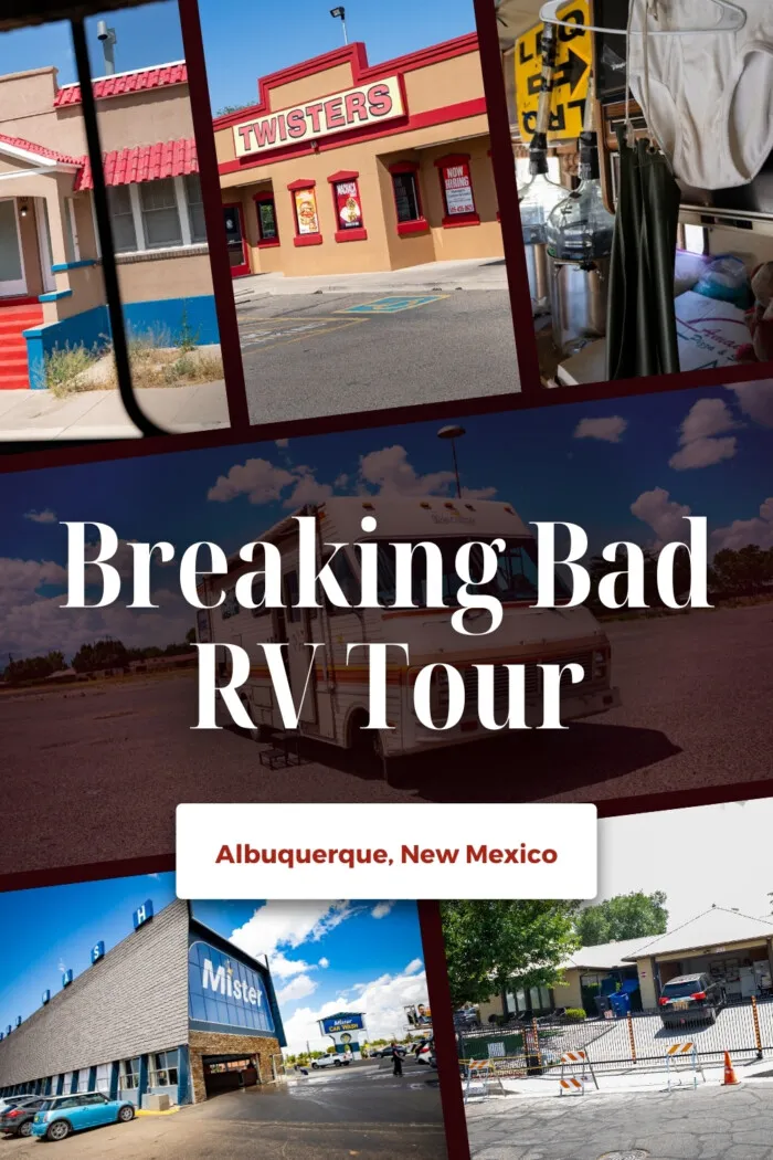 Are you a fan of Breaking Bad, Better Call Saul, and El Camino? Want to experience the world of those critically-acclaimed TV shows for yourself? Relive your favorite moments and scenes from your favorite TV shows by taking the Breaking Bad RV Tour in Albuquerque, New Mexico to see Breaking Bad filming locations. Take the Breaking Bad RV tour on your road trip or vacation in New Mexico - add it to your travel itinerary! #RoadTrip #BreakingBad #BreakingBadFilmingLocations #Albuquerque #NewMexico