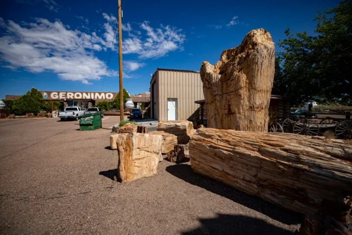 Geronimo Trading Post in Joseph City, Arizona on Route 66 - World's Largest Petrified Tree