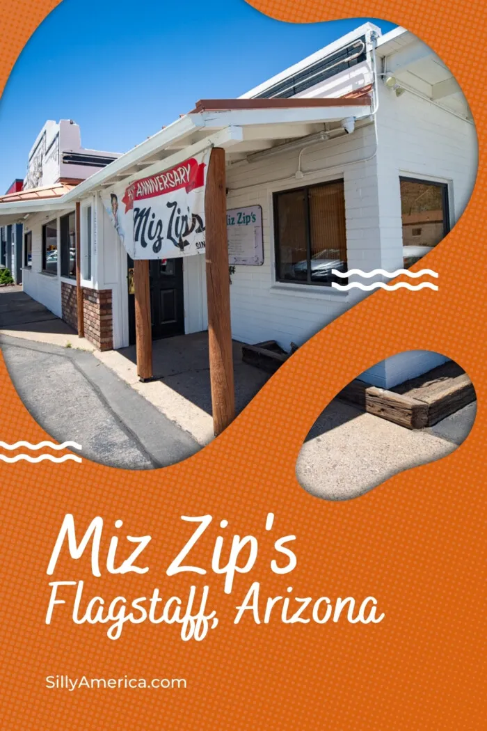 Miz Zip's in Flagstaff, Arizona has been feeding hungry Route 66 travelers since 1952. This popular Route 66 diner has a menu of burgers, sandwiches, and entrees like chicken fried steak and enchiladas.They also serve breakfast favorites such as pancakes, waffles, omelets, and huevos rancheros. Miz Zip's is located right on Route 66 in Flagstaff. Look for the big sign out front and the neon Let's Eat sign. #Route66 #Route66RoadTrip #Route66Diner #RoadTrip #Flagstaff #FlagstaffArizona