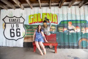 Galena Mural at Luigi's Pit Stop in Galena, Kansas Route 66 Roadside Attraction and Cars movie attraction