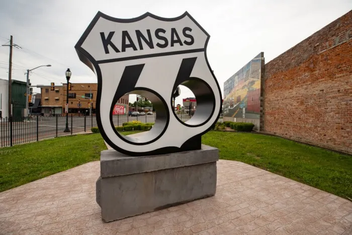 Route 66 Shield Sign in Galena, Kansas