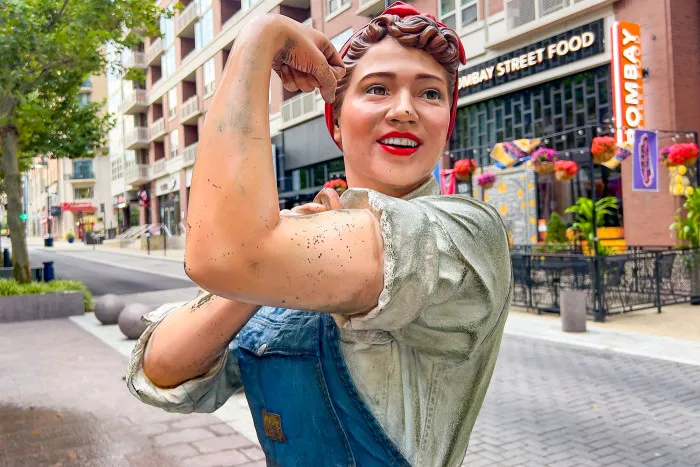 Rosie the Riveter Sculpture - American Way Visionary Sculptures in National Harbor, Maryland by Ivan Schwartz