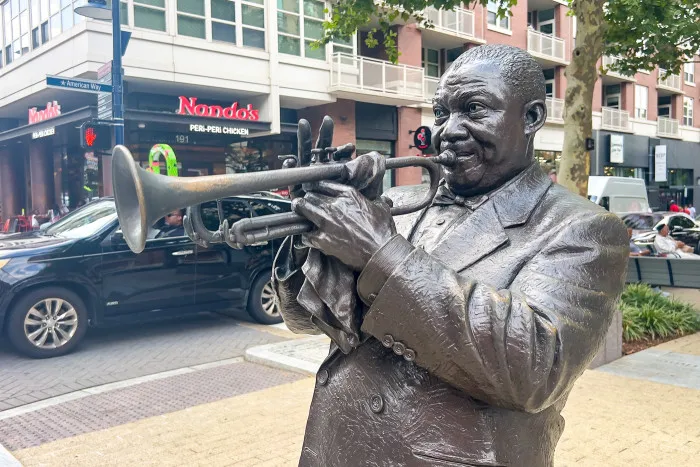 Louis Armstrong Sculpture - American Way Visionary Sculptures in National Harbor, Maryland by Ivan Schwartz