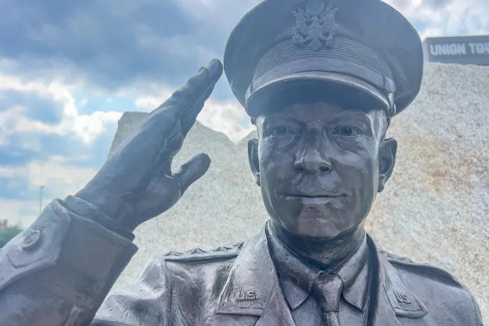 Dwight D. Eisenhower Sculpture - American Way Visionary Sculptures in National Harbor, Maryland by Ivan Schwartz