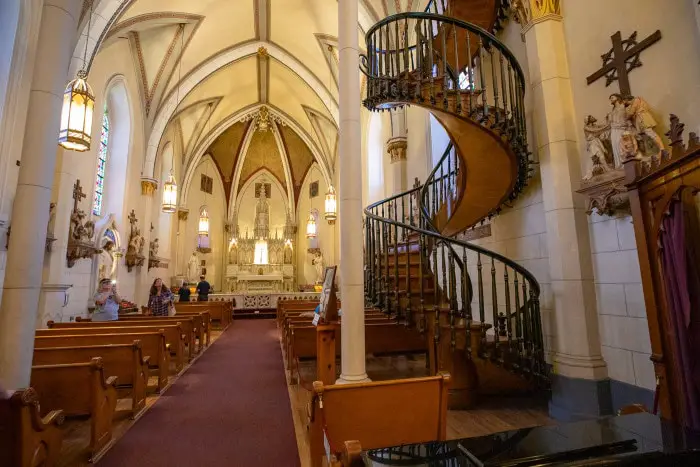 Miraculous Staircase at Loretto Chapel in Santa Fe, New Mexico