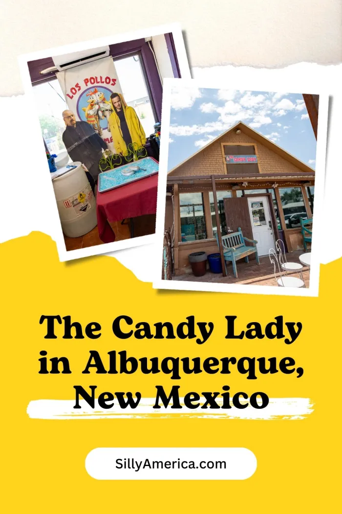 Sweet treats with a twist! The Candy Lady in Albuquerque offers handmade fudge, chocolates, and the iconic blue rock candy from Breaking Bad. Founded in 1980, this unique shop also features a risqué candy section and Breaking Bad souvenirs. Perfect for fans and candy lovers alike, it’s a must-visit stop on your Albuquerque adventure. Swing by to indulge in the sweetest empire around! #BreakingBad #Albuquerque #CandyShop #Route66