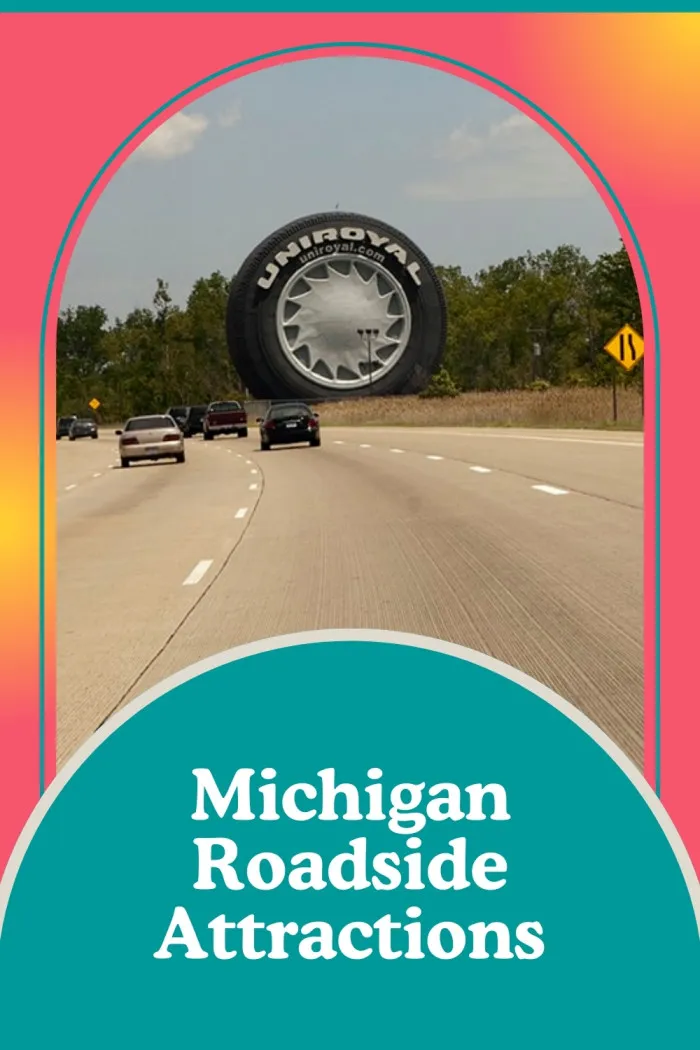 Discover the quirkiest roadside attractions in Michigan! Snap a pic with the World's Largest Cherry Pies, marvel at a Giant Hot Dog, and soak in holiday cheer at Bronner's Christmas Wonderland. Don’t miss the iconic World’s Largest Tire! Whether you're into foodie finds, festive fun, or big roadside wonders, Michigan’s attractions deliver big-time charm. Plan your Michigan road trip today! #RoadsideAttractions #Michigan #MichiganRoadTrip