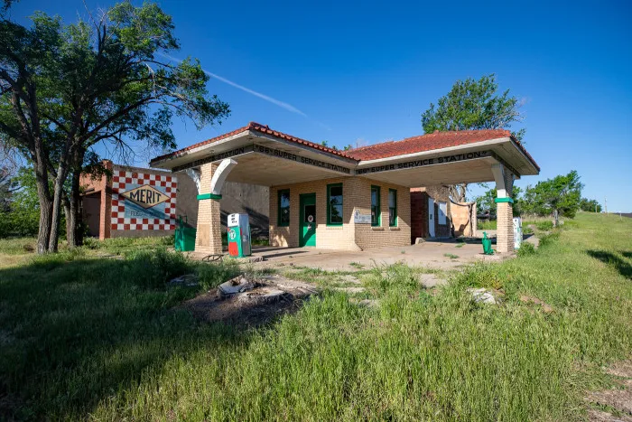 66 Super Service Station in Alanreed, Texas Route 66 roadside attraction