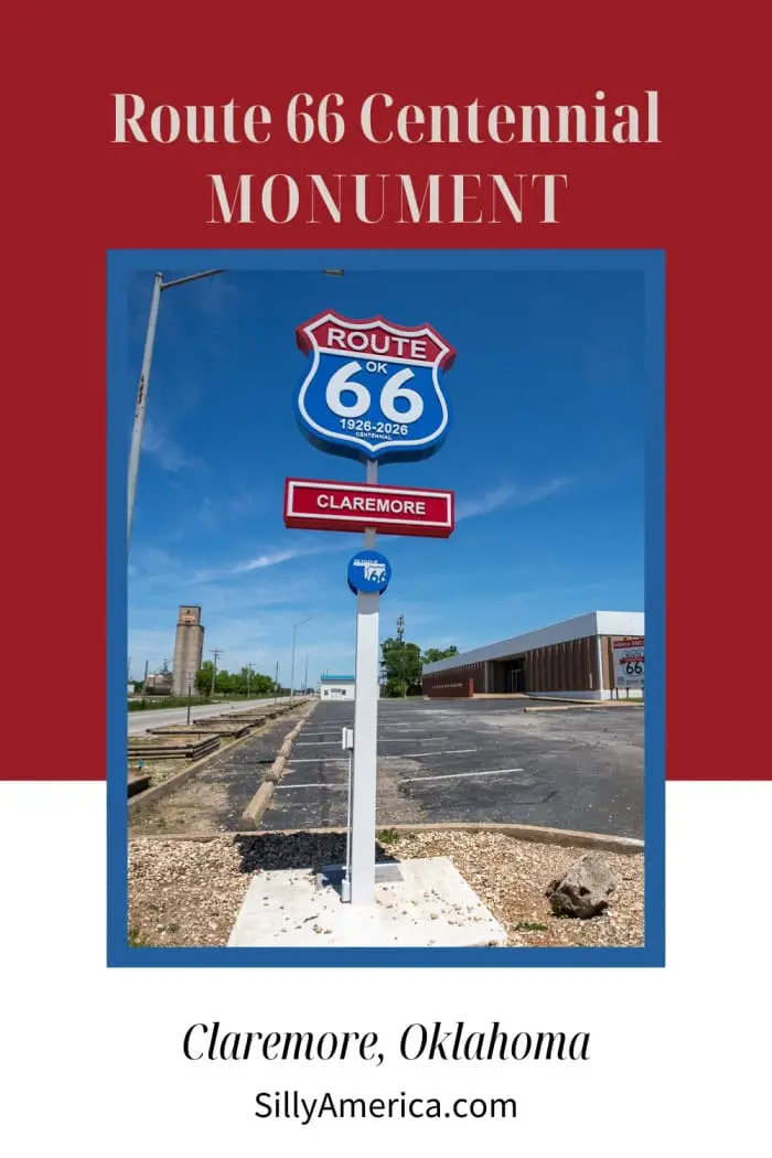 See the Route 66 Centennial Monument in Claremore, Oklahoma! This 16-foot-tall, LED-lit structure stands outside the J.M. Davis Arms & Historical Museum and honors 100 years of Route 66. Dedicated on Veterans Day 2024, it highlights the road’s post-WWII military role and Claremore’s deep historical roots. Snap a photo and explore local attractions, including the museum’s massive gun collection and Will Rogers’ legacy! #Route66 #Route66RoadTrip #RoadsideAttraction