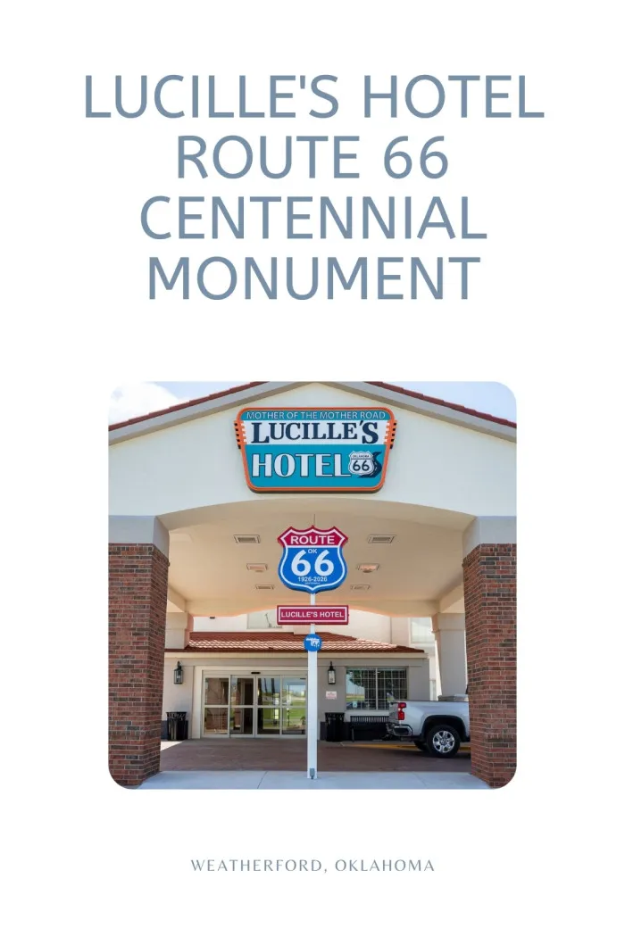 Celebrate 100 years of the Mother Road at the Route 66 Centennial Monument in Weatherford, Oklahoma! Located at Lucille’s Hotel near Lucille’s Roadhouse and just a short drive from the original Lucille’s Station in Hydro, this monument honors the legacy of Lucille Hamons—beloved “Mother of the Mother Road.” Snap a photo, stay the night, and enjoy a modern tribute to Route 66’s legendary hospitality. #Route66 #Route66RoadTrip #RoadsideAttraction