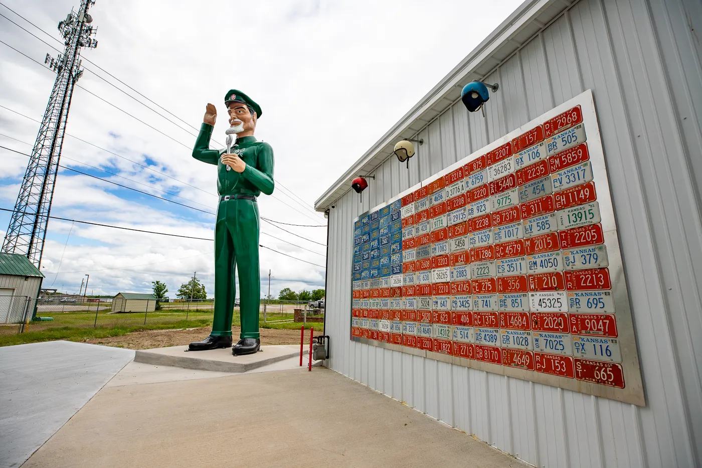 Big A, the Texaco Giant Muffler Man in Galena, Kansas Route 66 Roadside Attraction