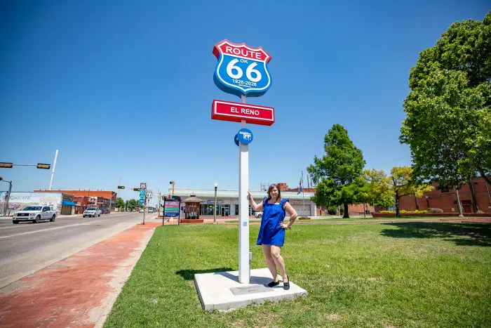 Route 66 Centennial Monument in El Reno, Oklahoma Route 66 RoadsideAttraction