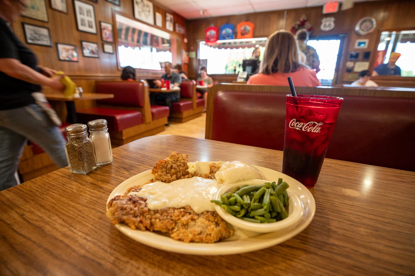 Chicken fried steak at Clanton's Cafe in Vinita, Oklahoma